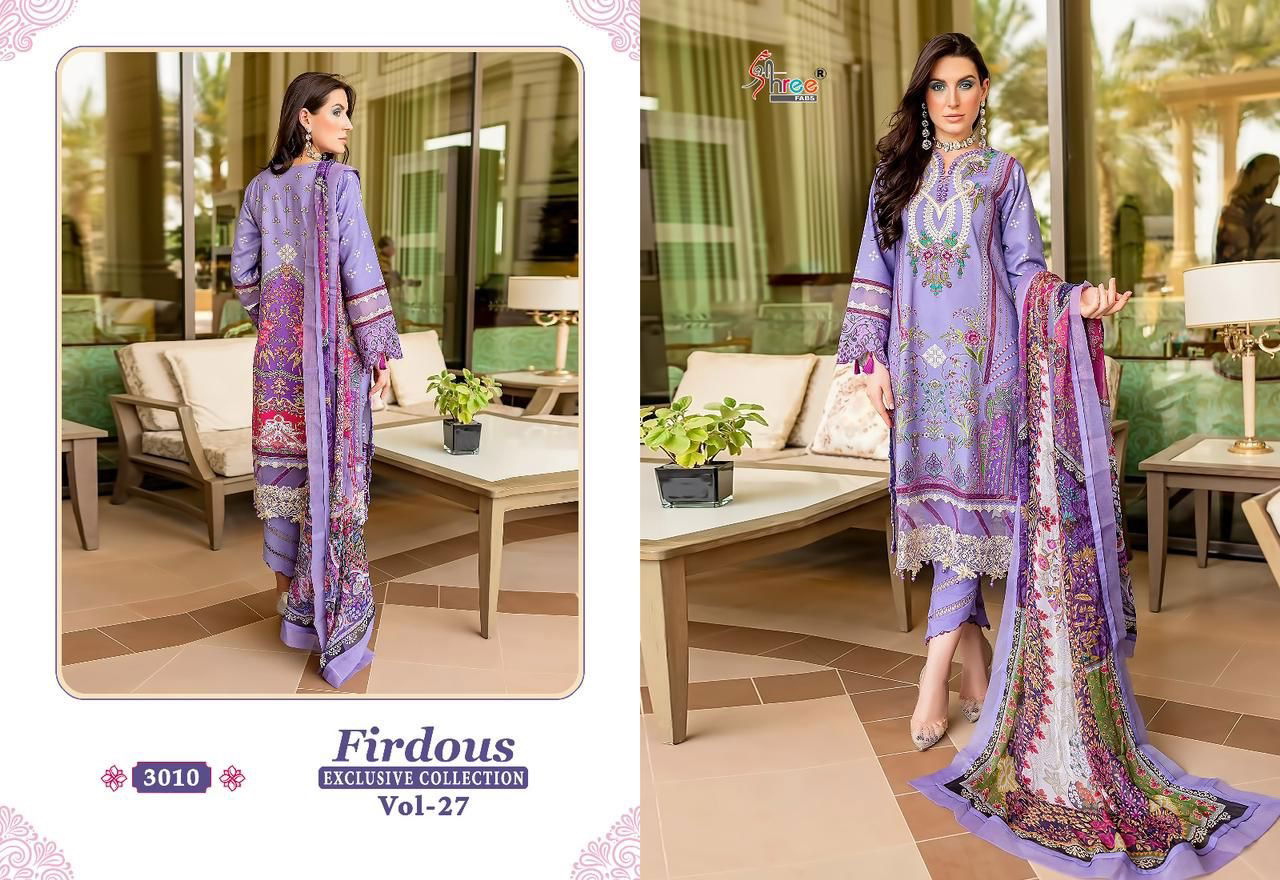 Firdous Exclusive Collection Vol 27 By Shree Pakistani Suits Catalog